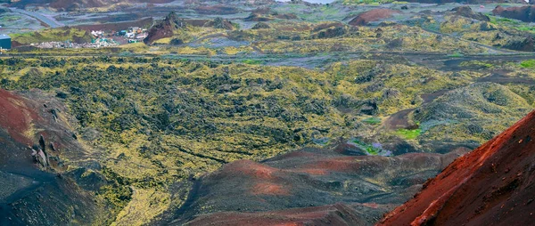 Campos Lava Volcán Eldfell Isla Heimaey Isla Vestman Islandia —  Fotos de Stock