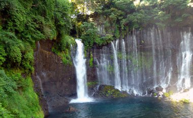 Shiraito Şelalesi, Fuji-Hakone-Izu Ulusal Parkı, Fujinomiya, Honshu Adası - Japonya