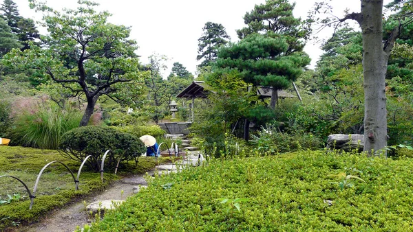 Ogrody Kenrokuen Kanazawa Wyspa Ishikawa Honshu Japonia — Zdjęcie stockowe