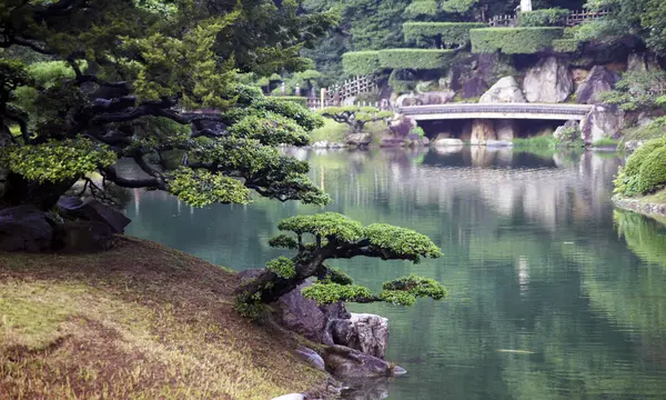Ritsurin Gardens Takamatsu Honshu Sziget Japán Stock Kép