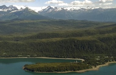 İç Geçiş Panorama, Skagway, White Pass, Chilkoot Pass, Yucon, Klondike Alaska - ABD