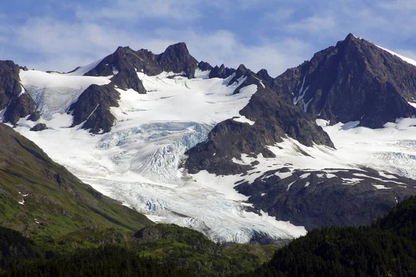 Sortie Glacier Péninsule Kenai Alaska États Unis Images De Stock Libres De Droits