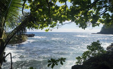 Eski Mamalahoa Manzaralı Otoyol, Kıyı Arazisi, Büyük Ada, Hawaii - ABD