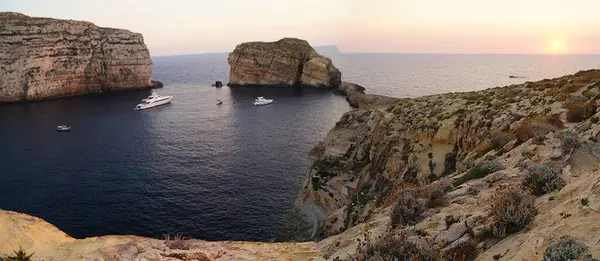 stock image Fungus Rock, Dwejra Bay, Island of Gozo - Malta