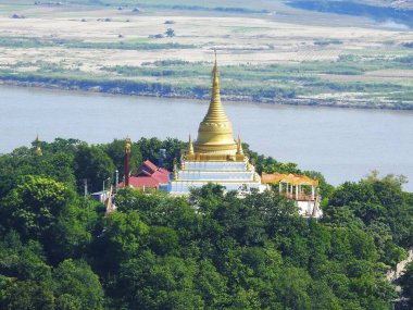 Temples in Sagaing Hill, Amarapura, Mandalay Myanmar - Burma clipart