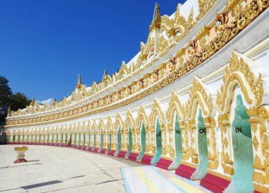 Umin Thonze Pagoda, Sagaing Hills, Mandalay Myanmar - Burma clipart