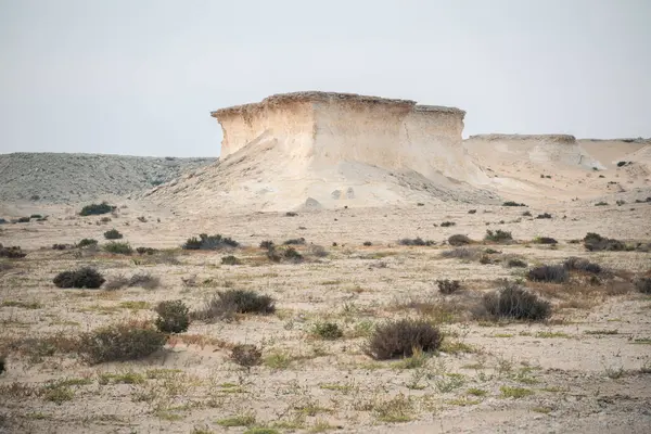 中東の砂漠に形成された岩のような台地は — ストック写真