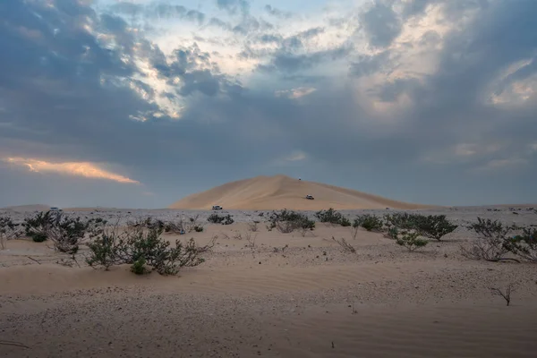 One Desert Dune Cars Ready Dune Bashing — Stock Photo, Image