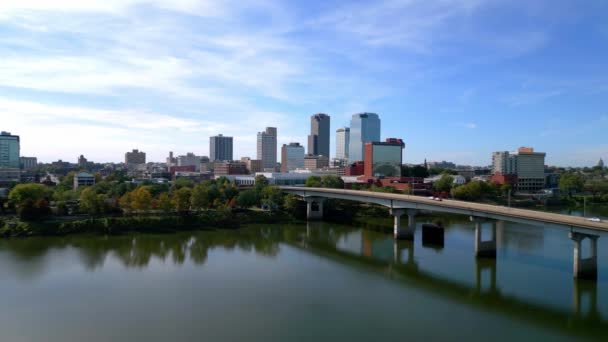 Panorama Little Rocku Hlavního Města Arkansasu Letecký Pohled — Stock video