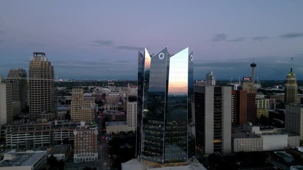 Frost Bank Tower San Antonio Texas Från Ovan San Antonio — Stockvideo