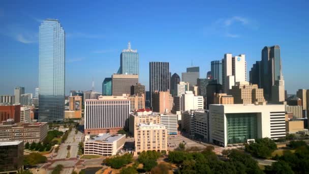 Skyline Dallas Texas Dallas Texas Novembre 2022 — стоковое видео