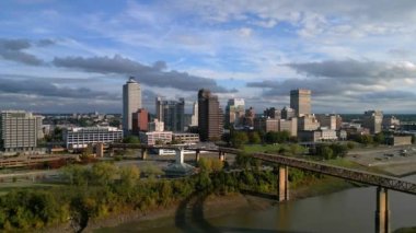 Tennessee 'de Memphis' in ufuk çizgisi - hava manzarası