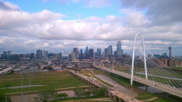 Skyline Dallas Texas Shora Letecký Pohled — Stock video