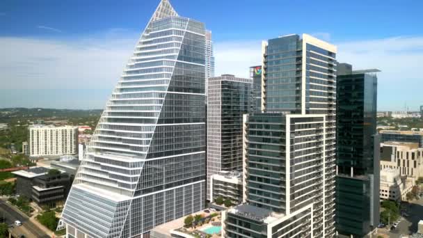 Modern Skyscrapers Austin Downtown Austin Texas November 2022 — Stock Video