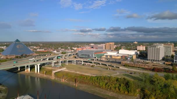 Città Memphis Tennessee Dall Alto Vista Aerea — Video Stock