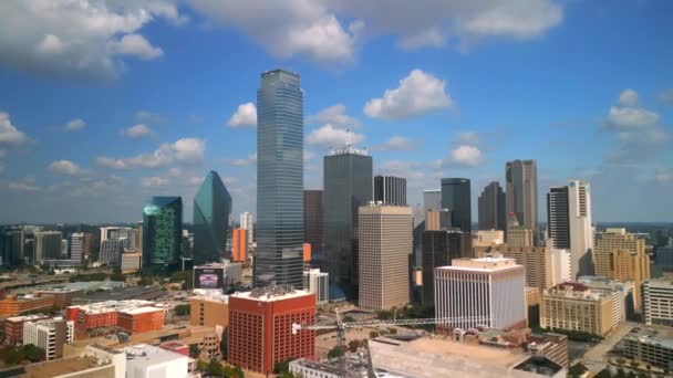 Skyline Dallas Texas Dall Alto Vista Aerea — Video Stock
