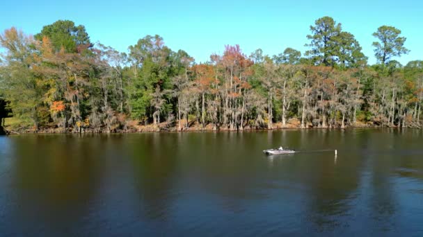 Big Cypress Bayou River Parku Stanowym Caddo Lake Widok Lotu — Wideo stockowe