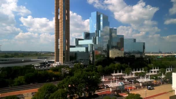 Hyatt Regency Dallas Drone Shot Dallas Texas November 2022 — Stok Video