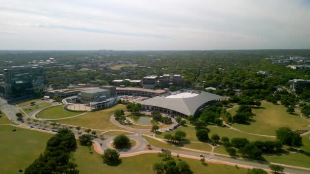 奥斯汀的长期表演艺术中心 从空中俯瞰 — 图库视频影像