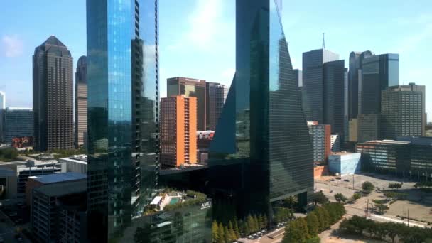 Skyline Dallas Texas Air View — стоковое видео