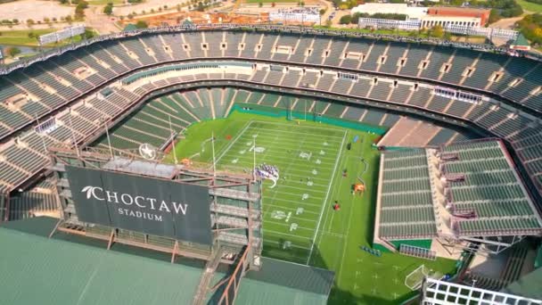 Estadio Fútbol Choctaw Arlington Desde Arriba Arlington Texas Noviembre 2022 — Vídeos de Stock