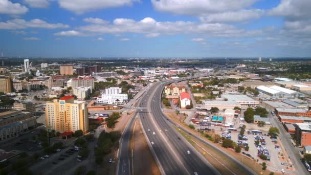 Город Сан Антонио Техас Сверху Вид Сверху — стоковое видео