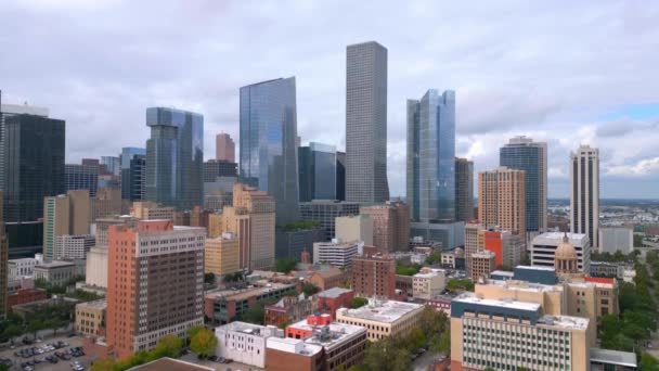 Skyline Houston Texas Dall Alto Vista Aerea — Video Stock