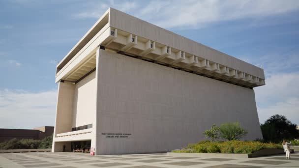 Lbj Lyndon Baines Johnson Kütüphanesi Austin Müzesi Austin Texas Kasım — Stok video
