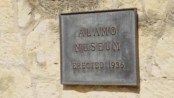 San Antonio Teksas Taki Alamo Müzesi Seyahat Fotoğrafçılığı — Stok video