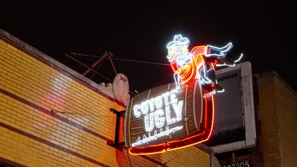 Coyote Ugly Saloon Beale Street Memphis Casa Blues Rock Music — Vídeo de Stock