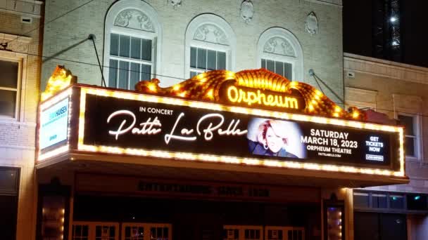 Orpheum Theater Memphis Beale Street Memphis Tennessee Noviembre 2022 — Vídeos de Stock