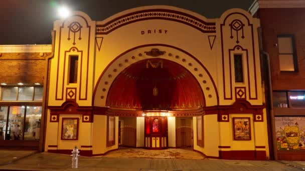 Teatr Daisy Przy Ulicy Beale Memphis Siedziba Blues Rock Music — Wideo stockowe