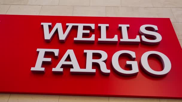 Banco Wells Fargo San Antonio Texas Novembro 2022 — Vídeo de Stock