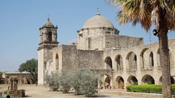 San Antonio Missions Patrimonio Humanidad Misión San José Viajes Fotográficos — Vídeo de stock