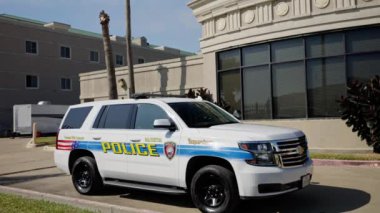 Galveston Texas Adası 'ndaki Galveston Polis Aracı - GALVESTON, TEXAS - Kasım 03, 2022