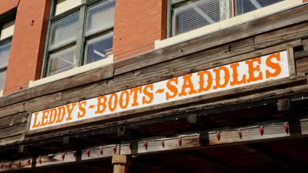 Leddys Boots Saddles Fort Worth Stockyards Historic District Fort Worth — Stockvideo