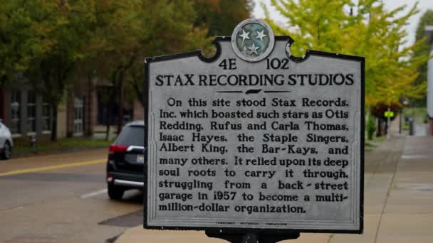 孟菲斯市著名的Stax录音室 Memphis Tennessee 2022年11月7日 — 图库视频影像