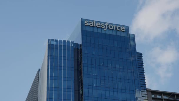 Κτίριο Salesforce Στο Ντάλας Ντάλας Τεξασ Οκτωβρίου 2022 — Αρχείο Βίντεο