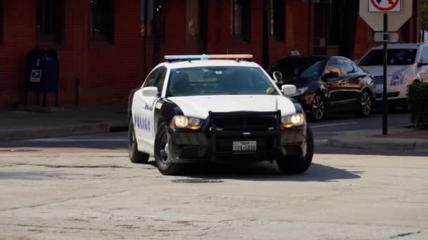 Dallas Police Car Duty Dallas Texas October 2022 — Stock Video