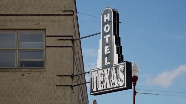 Hotell Texas Fort Worth Stockyards Det Historiska Distriktet Fort Worth — Stockvideo