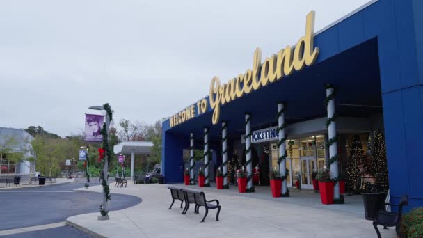 Centro Visitantes Graceland Venda Bilhetes Memphis Tennessee Novembro 2022 — Vídeo de Stock