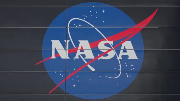 Nasa Logo Space Center Houston Houston Texas November 2022 — Stockvideo