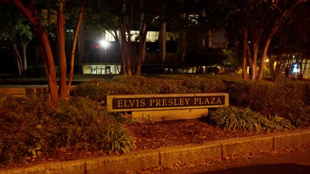 位于孟菲斯市的猫王普雷斯利广场 Elvis Presley Plaza Memphis Tennessee 2022年11月7日 — 图库视频影像