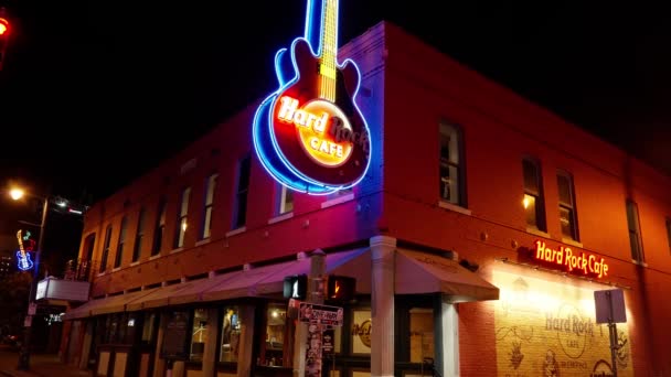 Hard Rock Cafe Beale Street Memphis Casa Del Blues Della — Video Stock