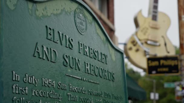 Elvis Presley Och Sun Records Recording Studio Memphis Tennessee November — Stockvideo