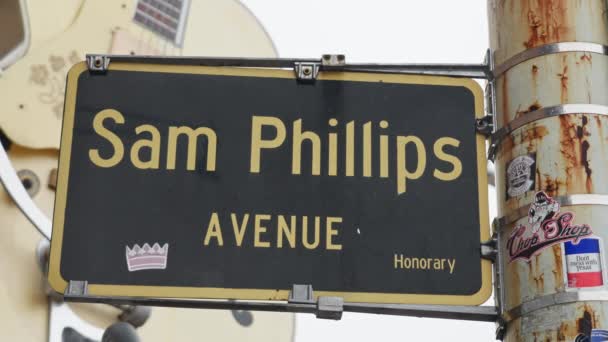 Sam Phillips Avenue Memphis Bei Sun Records Memphis Tennessee November — Stockvideo