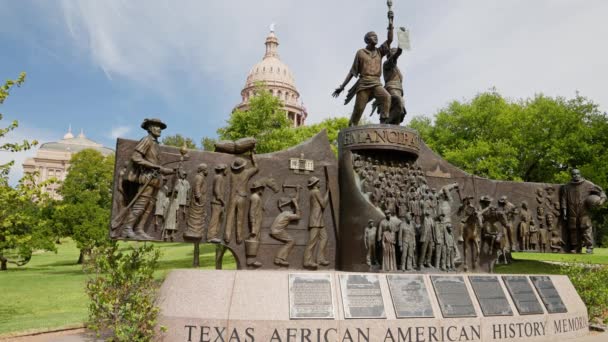 Mémorial Histoire Afro Américaine Capitole État Austin Austin Texas Octobre — Video