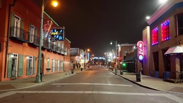 Beale Street Memphisu Domov Bluesové Rockové Hudby Legendárního Místa Memphis — Stock video