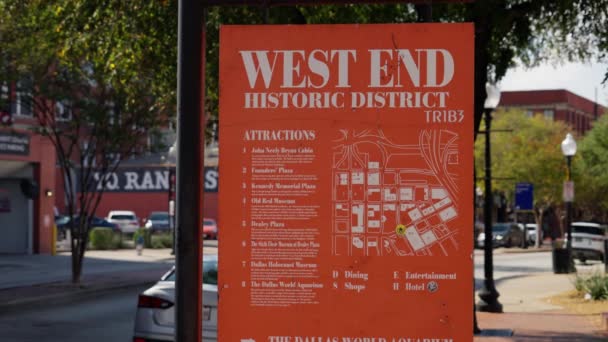 West End Historic District Dallas Ντάλας Τεξασ Οκτωβρίου 2022 — Αρχείο Βίντεο