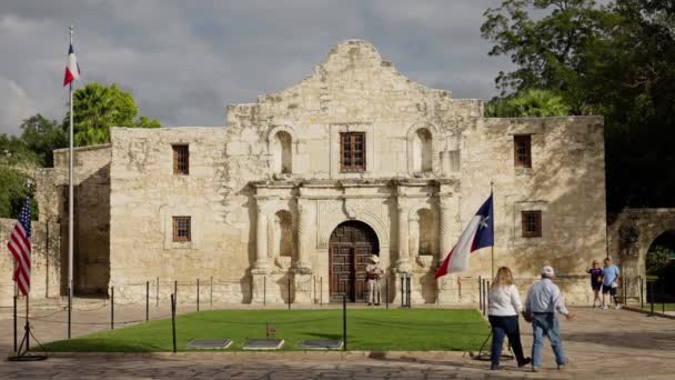 Berömd Alamo San Antonio Texas San Antonio Texas November 2022 — Stockvideo